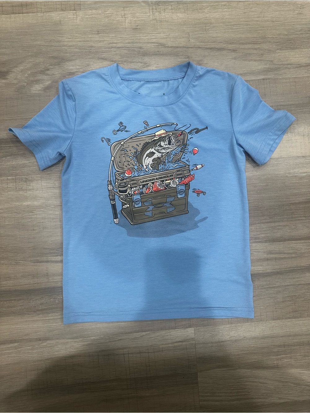 Light Blue Boys' Fishing Under Armour Tee